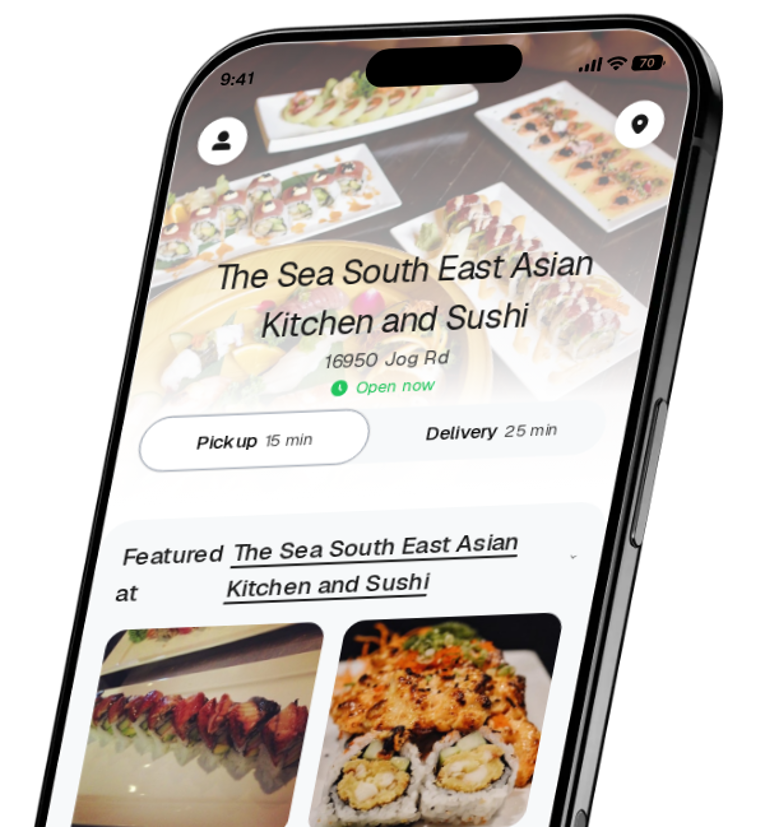 The Sea South East Asian Kitchen and Sushi app preview